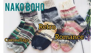 NAKO Boho 🧦обзор пряжи и готовые работы🧦