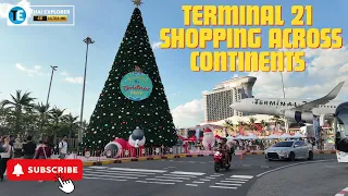 Terminal 21 Pattaya: Shopping Across Continents 4k Walking tour