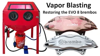 Vapor Blasting / Honing Harbor Freight Sand Blast Cabinet EVO 8 Brembo Makeover Etching in The Logo