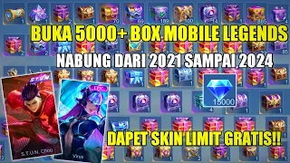 BUKA SELURUH BOX MOBILE LEGENDS HASIL NABUNG 3 TAHUN! TERNYATA PANEN SKIN EPIC PERMANEN GRATIS COY