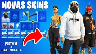 *VAZOU* NOVAS SKINS e ACESSÓRIOS - Fortnite x Balenciaga