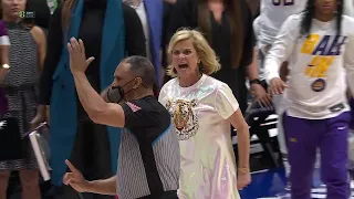 Coach Kim Mulkey HARASSES Ref ON THE COURT After Not Getting Foul Called In #6 LSU's Upset LOSS!