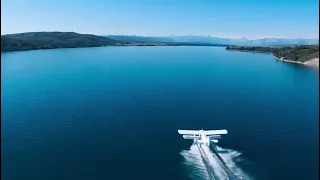 An-2 amphibious float plane take off