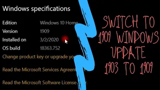 Windows10 Enablement Package Update |1903 To 1909| How To Install And Download |