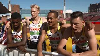 IAAF World U20 Tampere - Men Team GER 4x100 Metres Relay Bronze