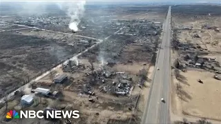 Drone footage captures devastation after Texas wildfire
