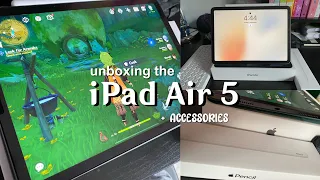 🍙Unboxing the iPad Air 5th gen + accessories & some Genshin Impact gameplay :)