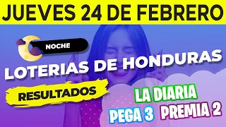 Sorteo 9PM Loto Honduras, La Diaria, Pega 3, Premia 2, Jueves 24 de Febrero del 2022 | Ganador 😱🤑💰💵