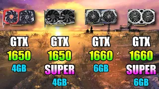 GTX 1650 vs GTX 1650 SUPER vs GTX 1660 vs GTX 1660 SUPER