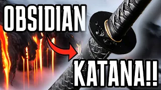 We Made a BEAUTIFUL Obsidian Katana!!