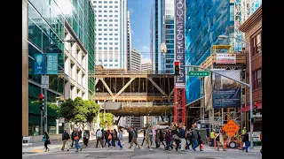 Driving Downtown - Hills of San Francisco , USA