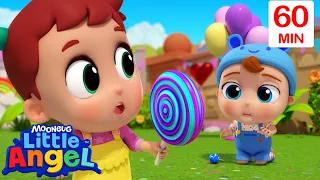 Lollipop Song  - Little Angel | Food Cartoons & Nursery Rhymes | Moonbug Kids