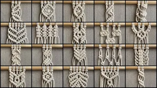 20 pattern elements for your macrame projects / Macrame for beginners / PART 9