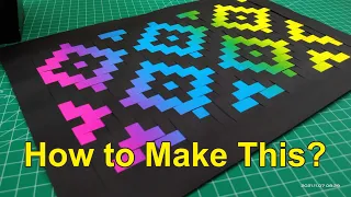 How to make a Simple Rainbow Diamond Paper woven