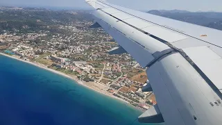 Landing S7 at the airport Diagoras, Rhodes, Greece, Ρόδος Ελλάδα