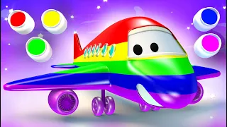 Learn Colors with Plane Paint | Nursery Rhyme Color Song for Kids | Best of Panda Bo