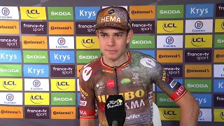 Physically, Emotionally Exhausted Wout Van Aert Reacts To Jonas Vingegaard's Stage 20 Gift