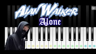 Alone - Alan Walker -  Instrumental piano