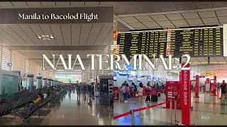 Going to Bacolod, Airport Vlog NAIA Terminal 2 mini Tour & more! TRAVEL DAY VLOG ✈️