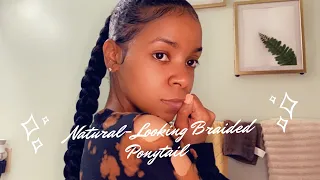 Sleek Braided Ponytail Tutorial (No-Heat) ❤️ Realistic 😍 Feed-In 😎| Super Easy| XOXO RebelCurls