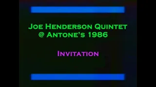 Invitation Joe Henderson 1986