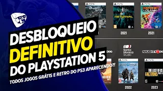 BOMBA !!! DESBLOQUEIO DEFINITIVO DO PS5! TODOS Jogos GRÁTIS e RETRO DO PS3 APARECENDO! NOVIDADES