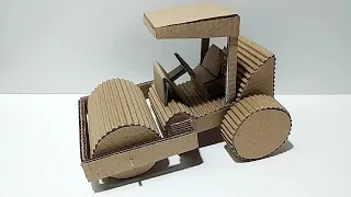 How to make a road roller in cardboard