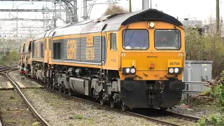 Epic Hour At Walsall 5+ Freight Trains Double Headed 66 GBRF 2nd April 2024