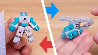 Micro LEGO brick helicopter transformer mech -  Mini Chopper (only 20 brick parts!!)