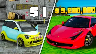 MACCHINA DA 1€ vs MACCHINA DA 5.000.000€ (Gta 5 ITA)