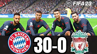 FIFA 23 - MESSI, RONALDO, MBAPPE, NEYMAR, ALL STARS - BAYERN MUNICH 30 - 0 LIVERPOOL