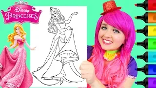 Coloring Princess Aurora Sleeping Beauty Coloring Page Prismacolor Markers | KiMMi THE CLOWN