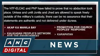 PH Security Council: Missing environmental activists voluntarily surrendered to authorities | ANC