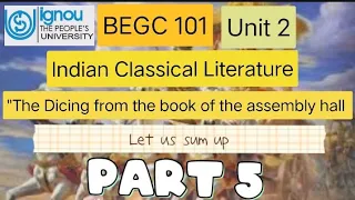 BEGC 101 | "The Dicing" from the book of the assembly hall | Part 5