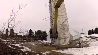 Taking down a 50+ year old silo in a couple minutes