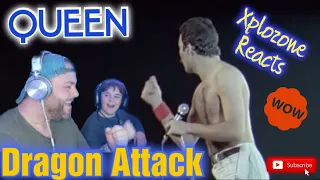 KID REACTS TO QUEEN - DRAGON ATTACK (live in Montreal)