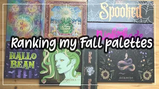 My Fall palette collection + ranking