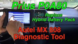 Autel MX808 Diagnostic Tool Scanning Prius Hybrid Battery Code P0A80