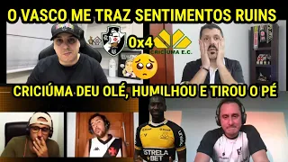 CHORO E REVOLTA - VASCO CAI DE 4 HUMILHADO EM CASA  - VASCO 0X4 CRICIÚMA