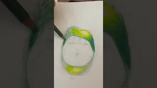 Luh luh lemonade realistic glossy lips drawing art trying viral trend challenge #fypシ #aesthetic