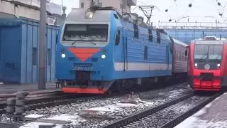 ЭП1М-477 с поездом №381 Грозный — Москва. СРЫВ СТОП-КРАНА при отправлении.
