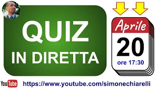 Quiz in diretta di Simone Chiarelli - DIRITTO AMMINISTRATIVO (livello medio/difficile) (20/4/2024)