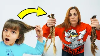 Hacemos esto con el cabello de Gisele y Claudia...