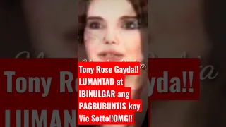 LUMANTAD na!!Toni Rose Gayda!! BOUNG TAPANG na ISINIWALAT ang pagbubuntis noon kay Vic Sotto!!OMG!!