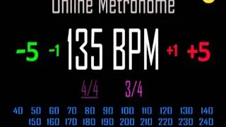 Metronomo Online - Online Metronome - 135 BPM 3/4