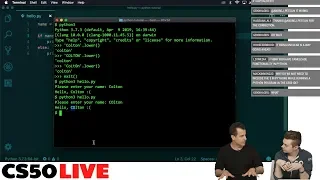 PYTHON TUTORIAL! - CS50 Live, EP. 63