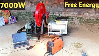 7.5Kw Free Energy Generator|| Self Running Generator |100% Real Video 2Hp motor and 7.5kw Alternator