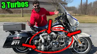 How much More HP will 3 Turbos Make on my Harley ?