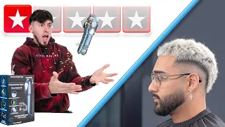 I Cut His Hair Using The WORST REVIEWED Barber Machines!