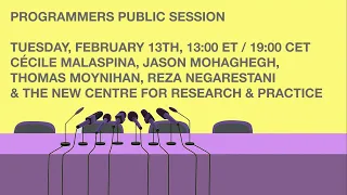The New Centre Programmers Public Session - Spring/Summer 2024